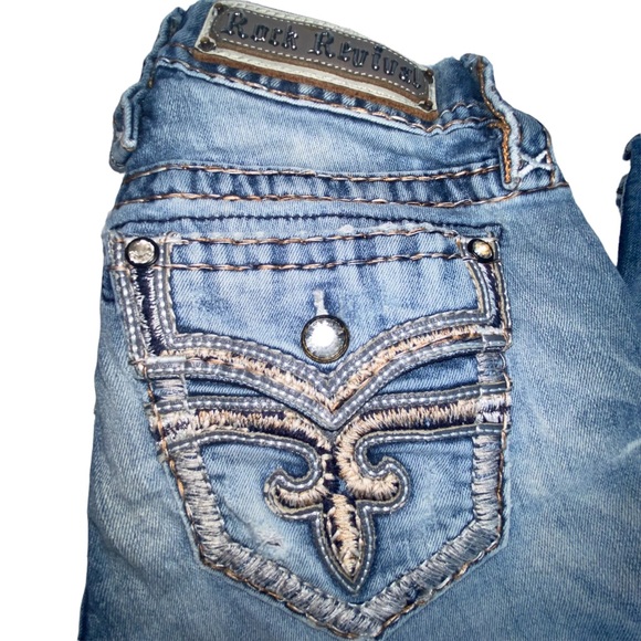 Rock Revival Denim - Rock Revival jeans 25 Silana boot Buckle distressed rhinestones bling